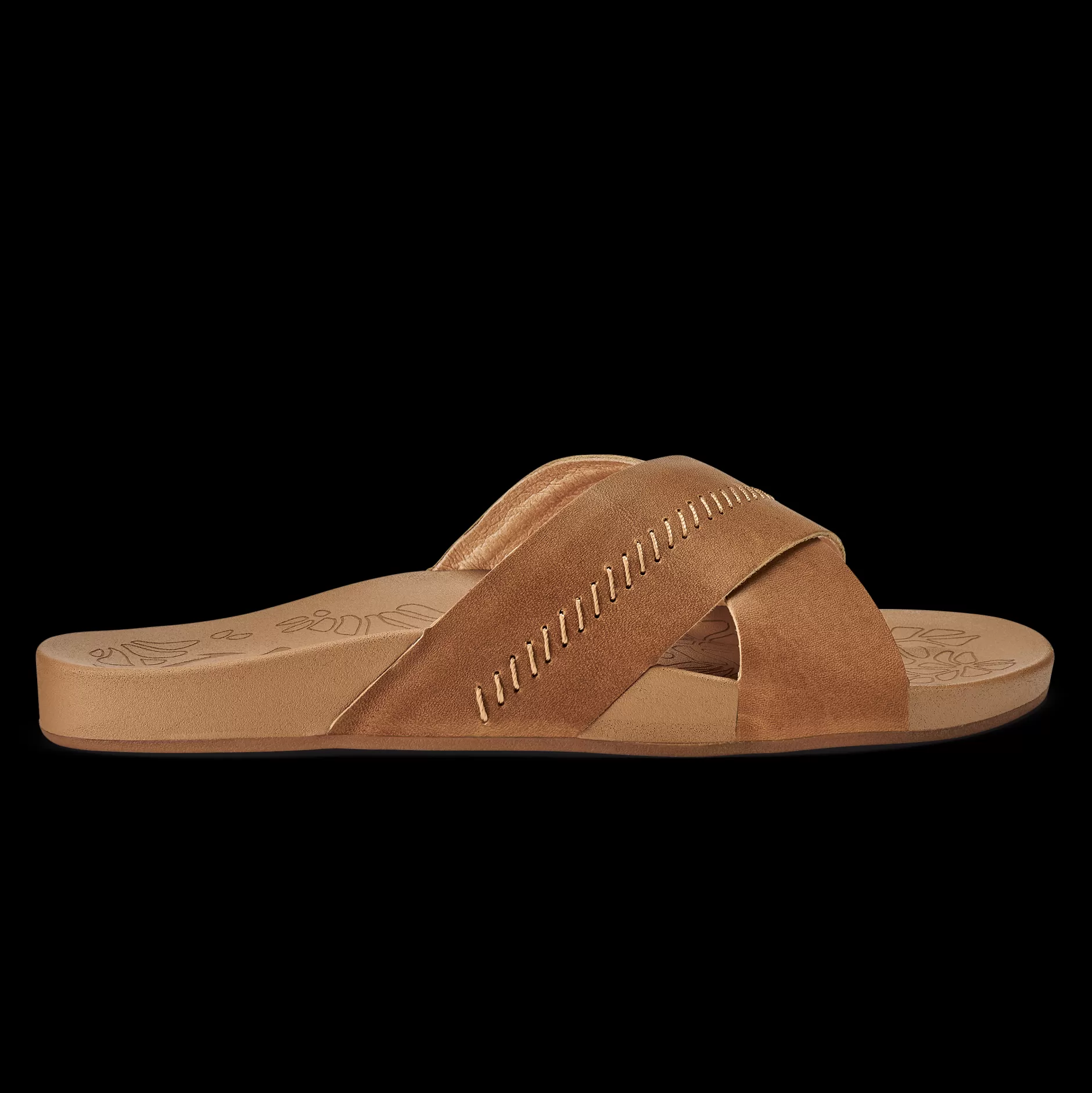 OluKai Sandals>Kipe'A 'Olu Women'S Leather Slide Sandals