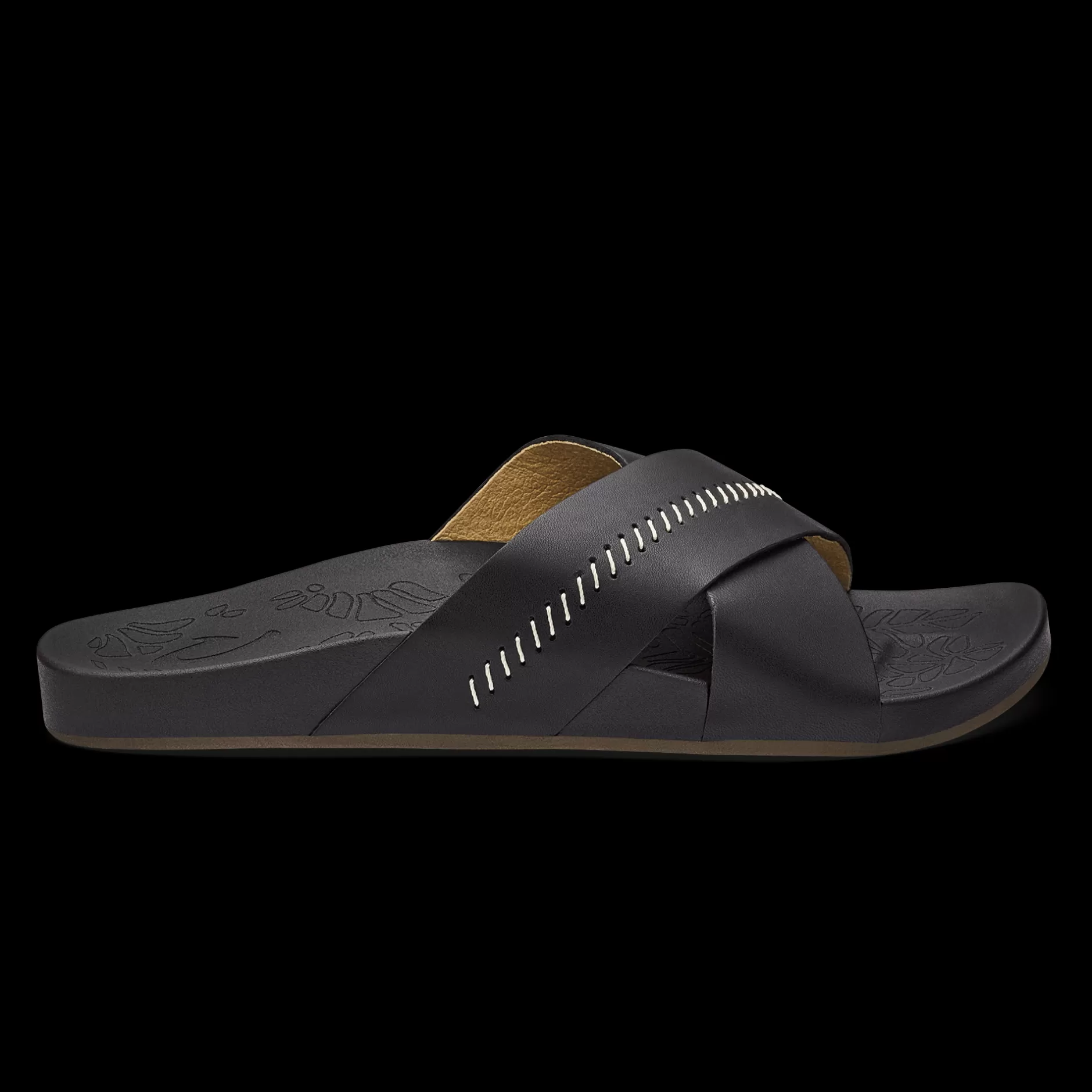 OluKai Sandals>Kipe'A 'Olu Women'S Leather Slide Sandals