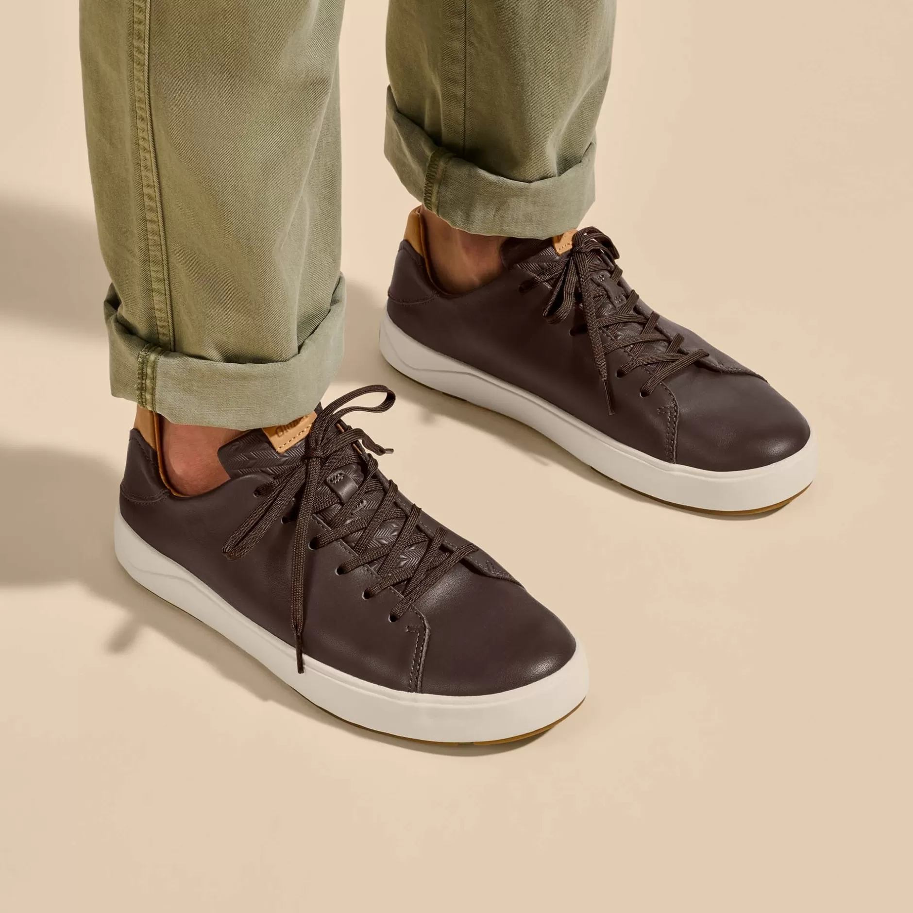 OluKai Shoes>Lae'Ahi Li 'Ili Men'S Waterproof Leather Sneakers