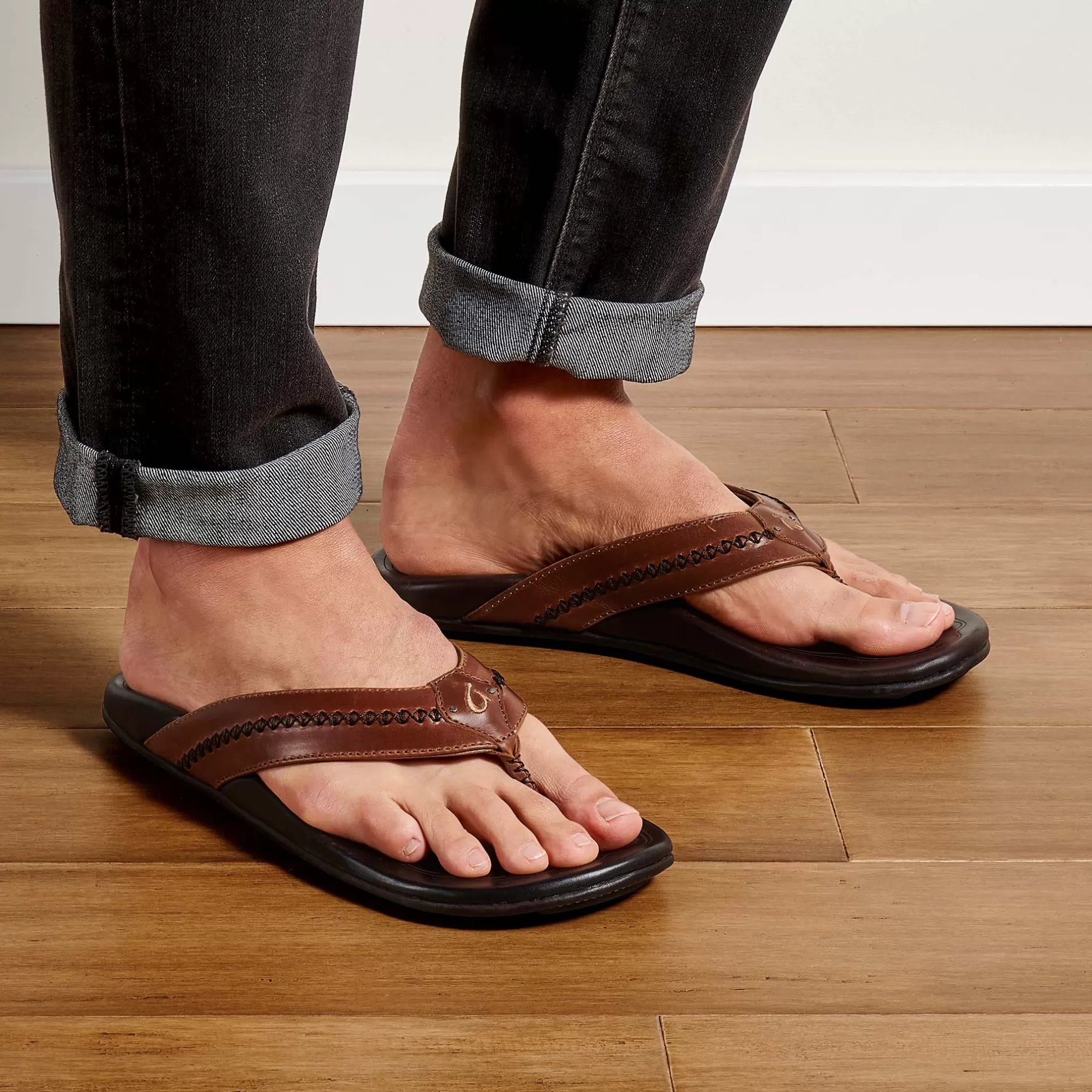 OluKai Sandals>Mea Ola Men'S Leather Beach Sandals