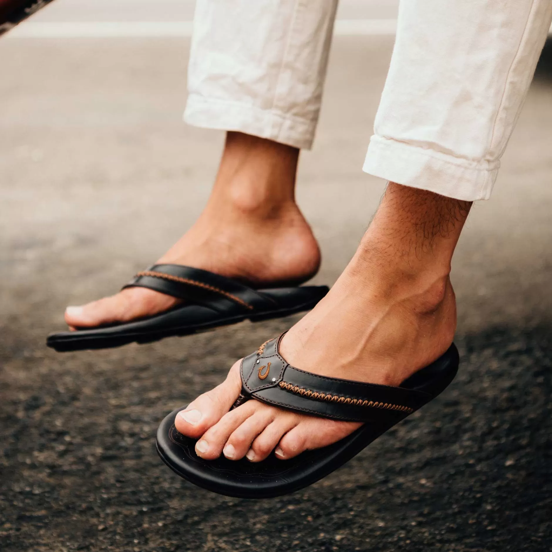 OluKai Sandals>Mea Ola Men'S Leather Beach Sandals