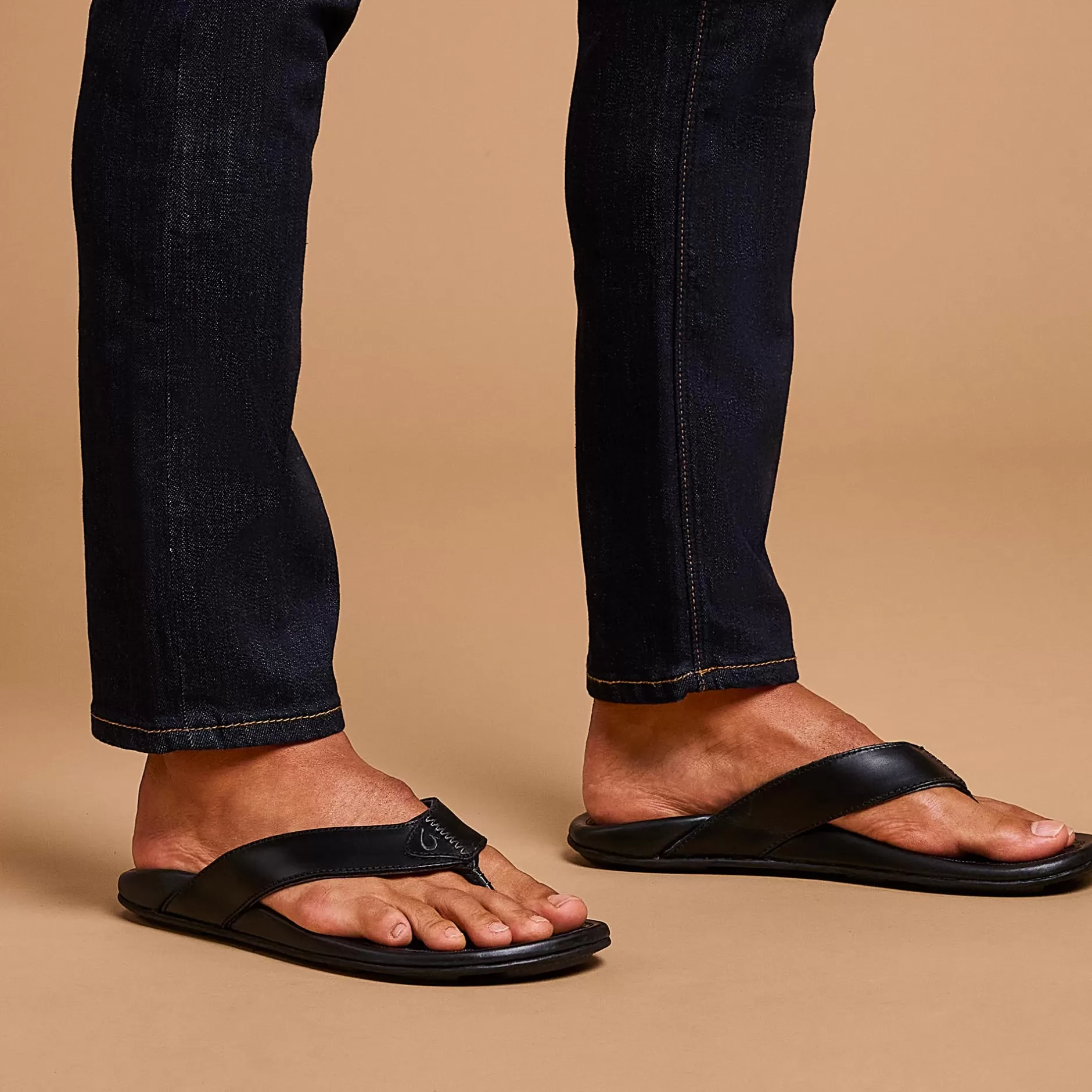 OluKai Sandals>Mekila Men'S High-Character Leather Sandals